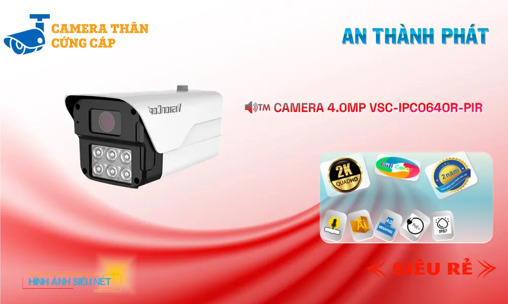 VSC-IPC0640R-PIR Camera Công Nghệ IP Thiết kế Đẹp Itech