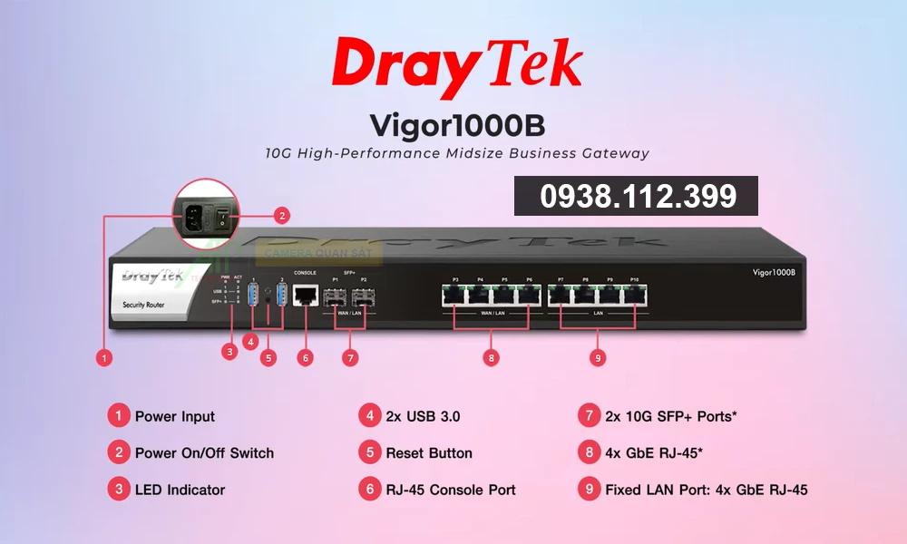 Router Cân Bằng Tải Draytek Vigor1000B