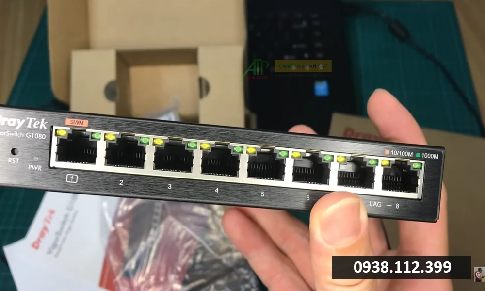 Switch 8 Port Gigabit Draytek VigorSwitchG1080