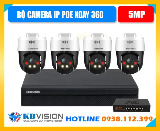 bộ camera ip poe xoay 360 5mp, camera poe 5mp quay quét, camera ip poe ngoài trời 5mp, camera poe xoay 360 độ, camera poe smart tracking, camera poe phát hiện người, camera poe báo động còi hú, camera ip poe 5mp ngoài trời