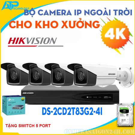 camera hikvision chính hãng công nghệ IP DS-2CD2T83G2-4I