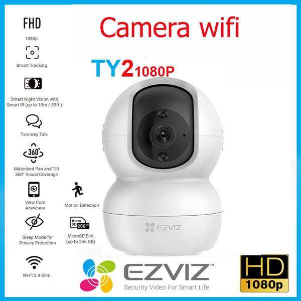 Lắp camera wifi giá rẻ lắp camera wifi ezviz ty2,Camera Wifi 2MP EZVIZ TY2,Camera IP EZVIZ TY2 1080P,EZVIZ TY2,Camera wifi Ezviz TY2 (B0-1G2WF)