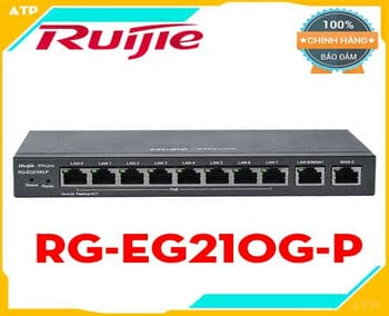 10-port Gigabit Cloud Managed Router RUIJIE RG-EG210G-P,Router Ruijie Reyee RG-EG210G-P ,Thiết bị mạng HUB - SWITCH RUIJIE RG-EG210G-Pm,Thiết Bị Cân Bằng Tải