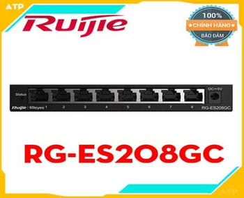 8-port 10/100/1000Base-T Switch RUIJIE RG-ES208GC,RG-ES208GC 8-Port Gigabit Cloud Mananged Non-PoE,Thiết bị chuyển mạch switch 8 cổng RG-ES208GC,Bộ chia mạng 8 cổng 1000Mb Switch RUIJIE RG-ES208GC,Thiết bị chuyển mạch Switch RUIJIE RG-ES208GC 8-Port