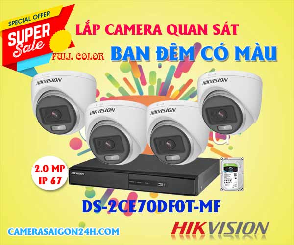 camera hikvision chính hãng full color