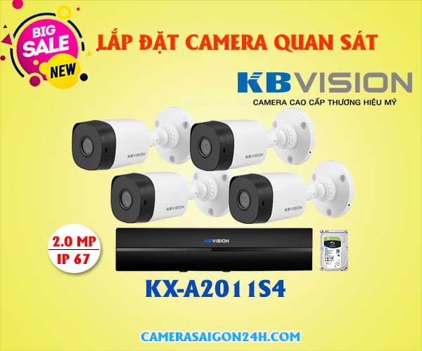 Lắp camera wifi giá rẻ lắp đặt camera quan sát Kbvision, lắp camera quan sát, camera Kbvision KX-A2011S4, camera KX-A2011S4, KX-A2011S4, camera quan sát