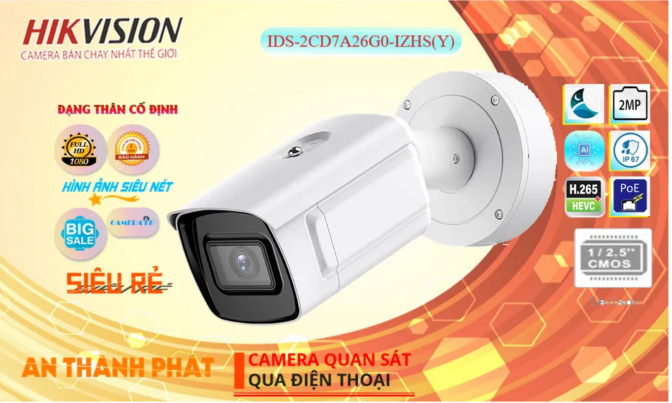 Camera Hikvision iDS-2CD7A26G0-IZHS(Y)