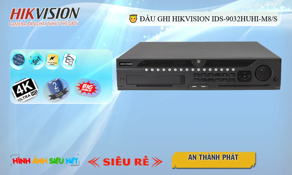iDS-9032HUHI-M8/S Đầu Ghi 8 HDD