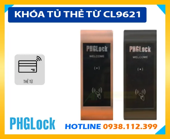 Khóa Tủ PHGLock CL9621,PHGLock CL9621,Khóa tủ thẻ từ PHGLock CL9621,Khóa tủ thẻ từ CL9621,Khóa PHGLock CL9621,CL9621,Khóa CL9621