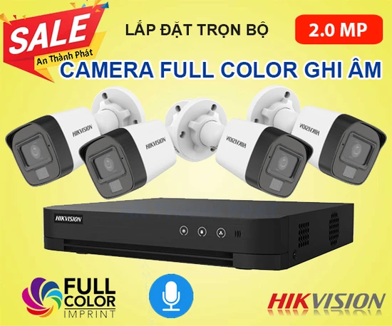 bộ camera full color ghi âm, trọn bộ camera full color, lắp bộ camera full color, lắp đặt camera có màu ban đêm, camera full color ghi âm trọn bộ