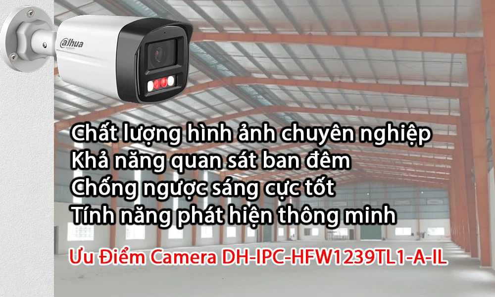 Camera Thân Dahua DH-IPC-HFW1239TL1-A-IL