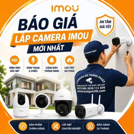 Báo giá lắp camera Imou trong nhà, Báo giá lắp camera Imou ngoài trời, Báo giá lắp camera Imou trọn gói, Báo giá lắp camera Imou theo nhu cầu, Bảo hành khi lắp camera Imou