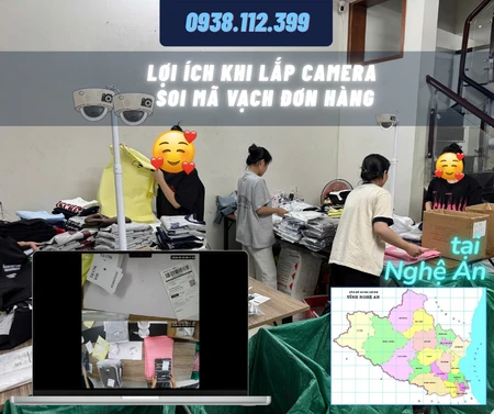 Camera soi mã vạch đơn hàng tại Nghệ An,Camera soi mã vận đơn,Camera đóng gói đơn hàng,Tra cứu video theo mã vận đơn,Giải pháp camera kho hàng
