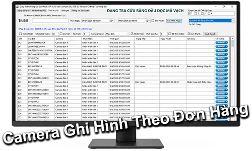 camera ghi hình theo đơn hàng, camera quay đóng gói đơn hàng, camera quay video đóng gói hàng, camera giám sát đóng gói, camera soi mã vận đơn, camera quay mã vận đơn, camera kiểm tra đơn hàng, camera lưu video đóng gói, gắn camera quay đóng gói