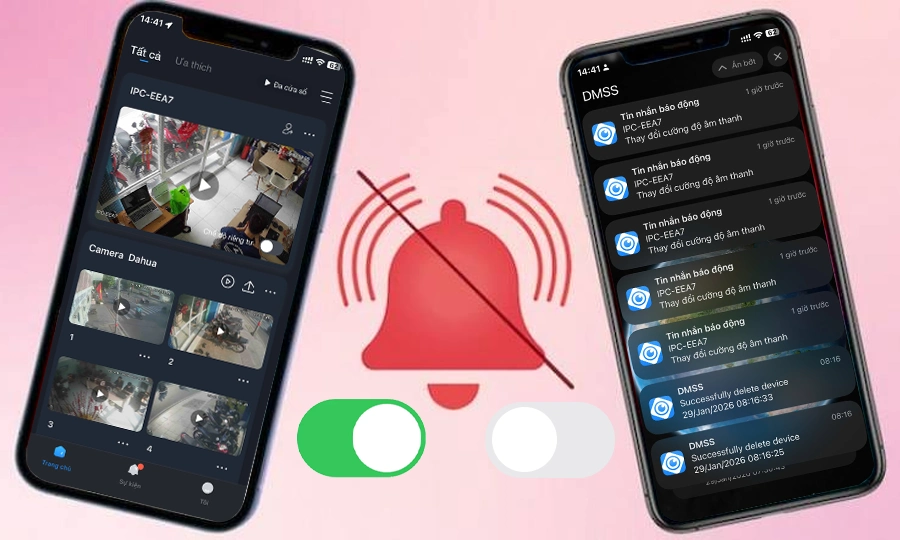 Cách Bật Tắt Thông Báo Camera Dahua Trên Điện Thoại, bật thông báo camera dahua, tắc thônng báo camera dahua, bật tắt thong báo dahua, cài dặt thông báo camera dahua 