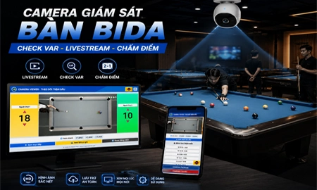 Camera Giám Sát Bàn Bida, Camera Check VAR Bàn Bida, Camera Livestream Bàn Bida, Camera Quay Trận Đấu Bida, Camera Ghi Hình Bàn Bida Chuyên Nghiệp, Hệ Thống VAR Cho Bàn Bida, Camera Giám Sát CLB Bida, Giải Pháp Camera Livestream Và Check VAR Bida