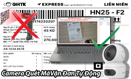 Camera scan mã vận đơn tự động có khả năng quay đóng hàng và nhìn rỏ mã vạch đơn hàng là giải pháp camera chuyên dụng, độ phân giải cao 3K tích hợp phần mềm nhận diện để tự động ghi hình đọc mã vạch/QR trên vận đơn khi đóng gói. Hệ thống giúp giảm 90% khiếu nại sai/thiếu hàng, đối soát nhanh với đơn vị vận chuyển