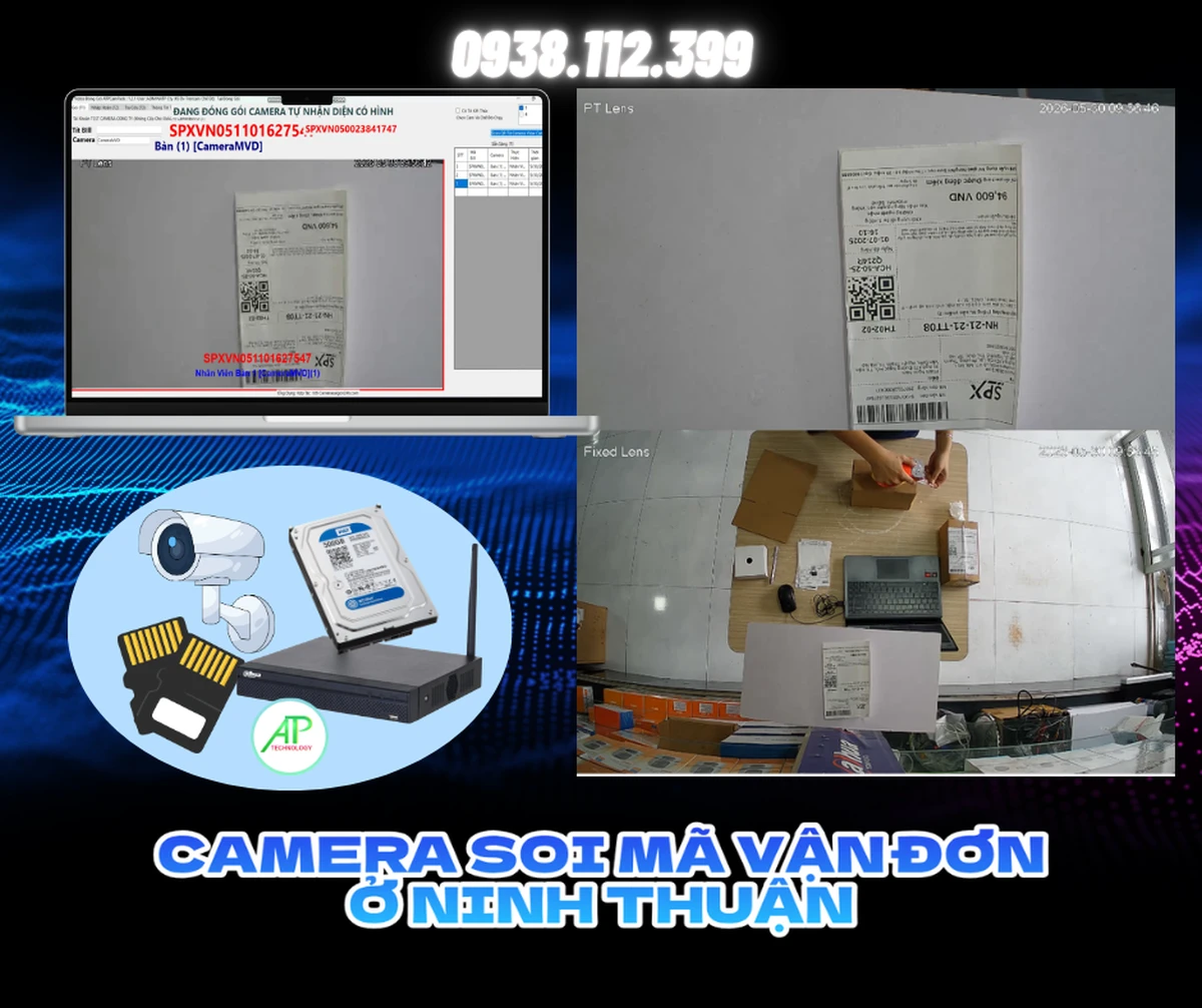 Camera Quay Đóng Hàng Tại Ninh Thuận, Camera Quét Mã Vận Đơn, Camera Đóng Gói Hàng Hóa, Lắp Camera Quay Đóng Hàng,Hệ Thống Camera Soi Mã Vận Đơn