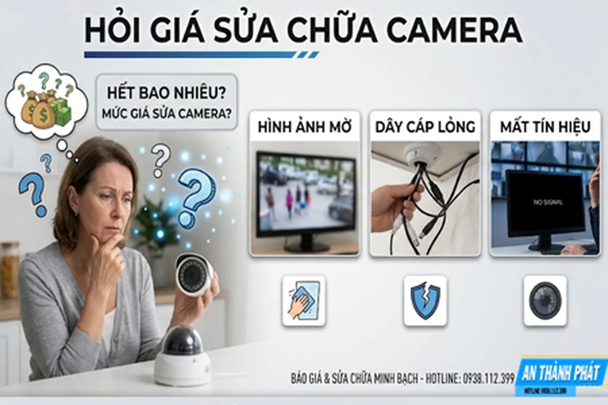 Chi phí sửa chữa camera, giá sửa camera, dịch vụ sửa camera, camera bị hỏng, sửa chữa camera giá rẻ, cửa hàng sửa camera, tổng chi phí sửa camera