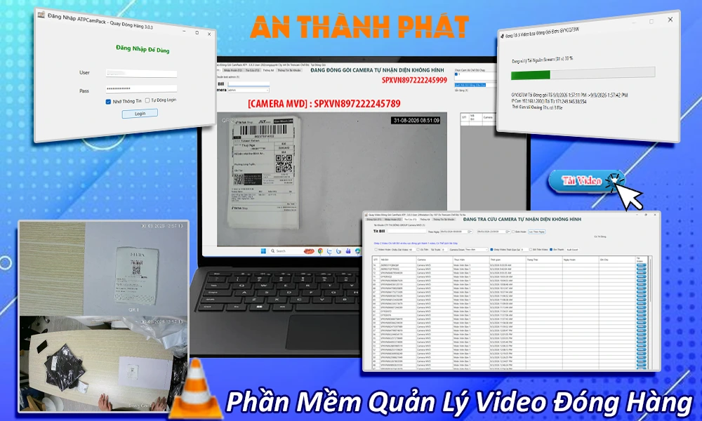 Phần Mềm Quản Lý Video Đóng Hàng, Phần mềm quay video đóng gói , Phần mềm nhận diện mã vận đơn tự động, Phần mềm quản lý camera soi mã vận đơn, Phần mềm quản lý đơn hàng, Phần mềm quay video đóng gói, Phần mềm CamPack ATP quay đóng hàng