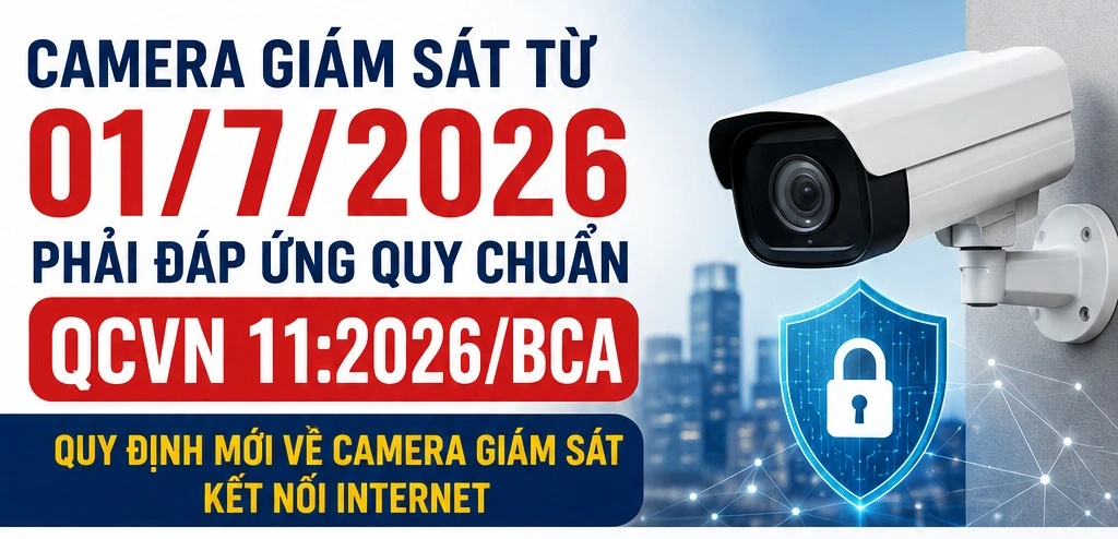 Camera giám sát QCVN 11:2026/BCA,Camera giám sát QCVN 11:2026/BCA,QCVN 11:2026/BCA,Quy chuẩn camera giám sát 2026,Camera kết nối Internet,Thông tư 48/2026/TT,BCA,Quy định mới về camera giám sát,Camera giám sát từ 01/07/2026,Camera đạt chuẩn Bộ Công an, Camera an toàn thông tin,Tiêu chuẩn camera Internet,Camera an ninh đạt chuẩn,Thiết bị camera hợp quy,Camera bảo mật dữ liệu, 