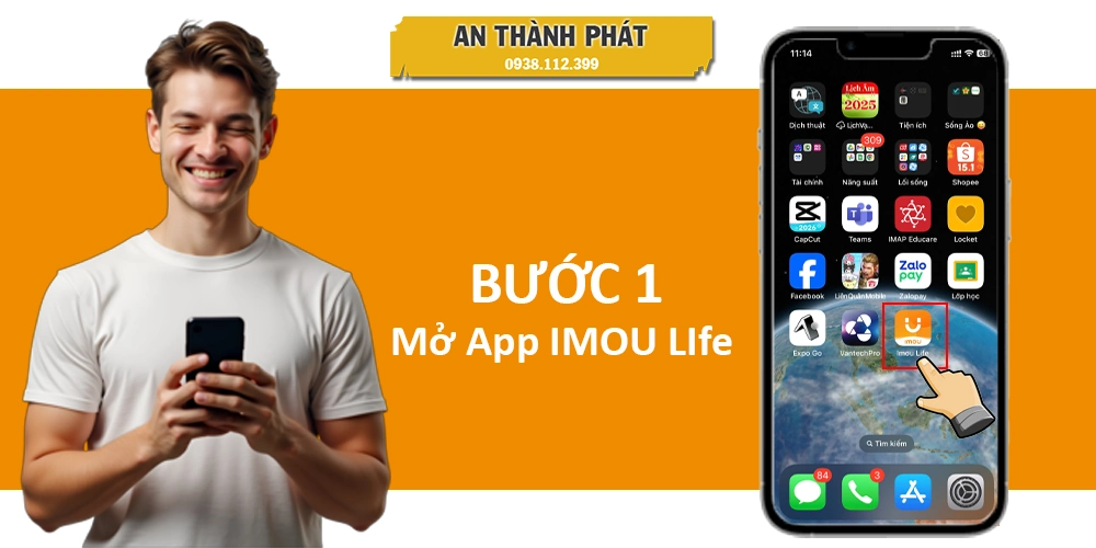 mở app imou life trên điện thoại 