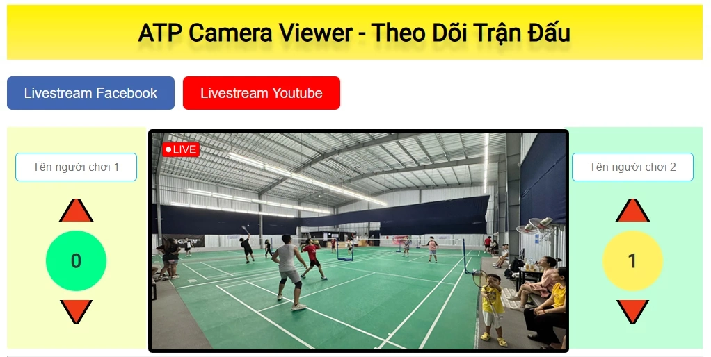 Camera Livestream Cầu Lông Check Var Hightlight