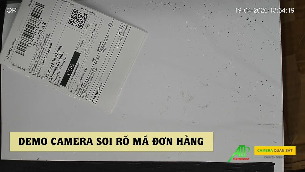 hình ảnh đemo cho thấy camera quan sát hiển thị rõ mã quan sat 