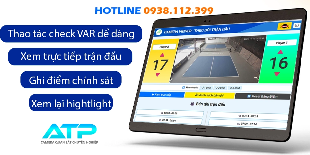 Bảng Ghi Điểm Có Camera Cho Các Môn Thể Thao