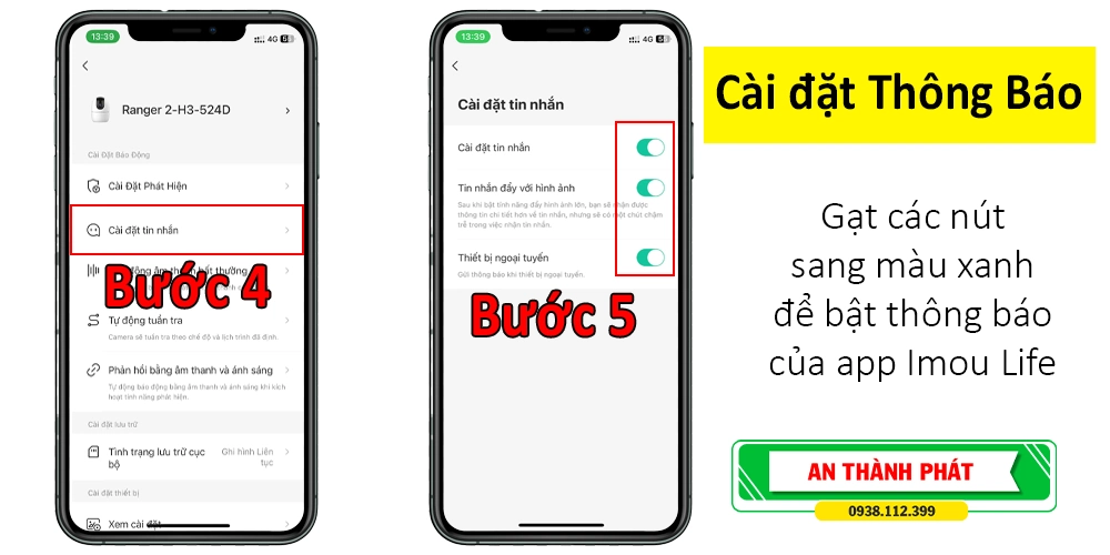 Cách Bật Tắt Thông Báo Camera Imou Trên Điện Thoại