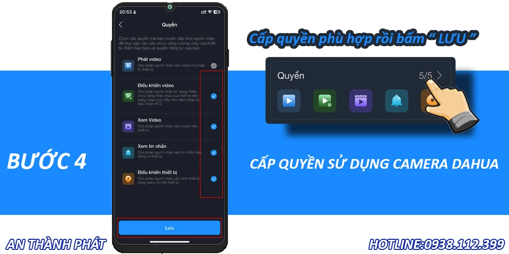 Cấp Quyền Sử Dụng Camera Dahua