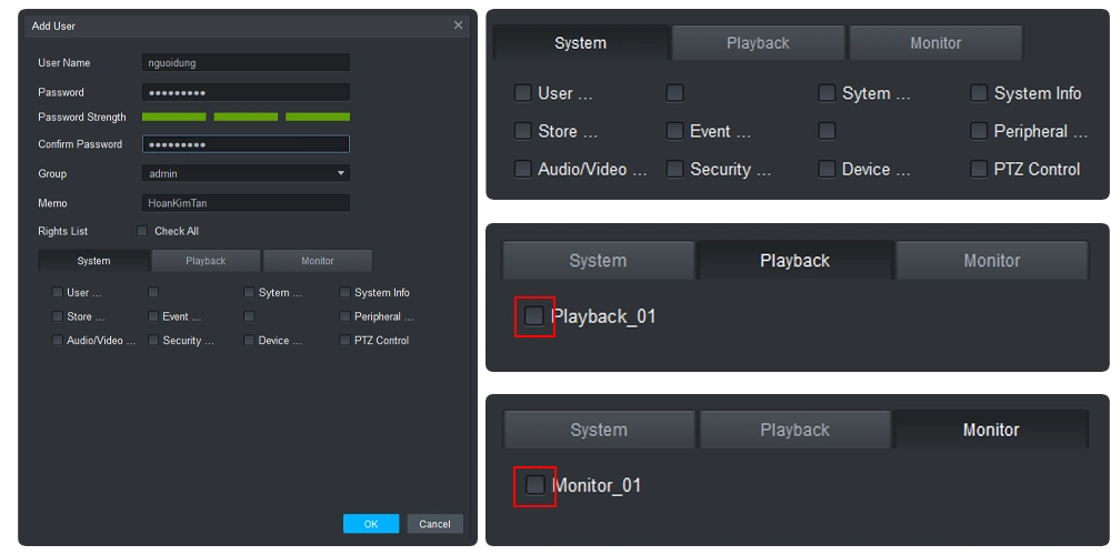 Hướng Dẫn Phân Quyền User Camera Dahua