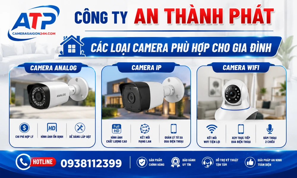 các loại camera phù hợp cho gia đình'