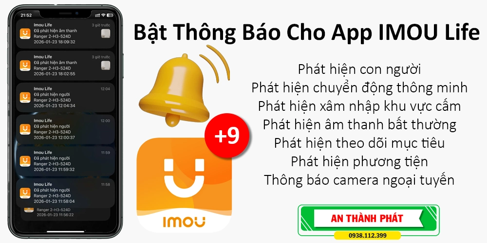 Cách Bật Tắt Thông Báo Camera Imou Trên Điện Thoại