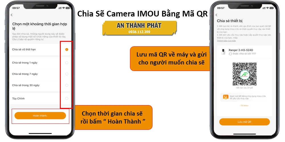 Cách Chia Sẻ Camera Imou Cho Điện Thoại Khác