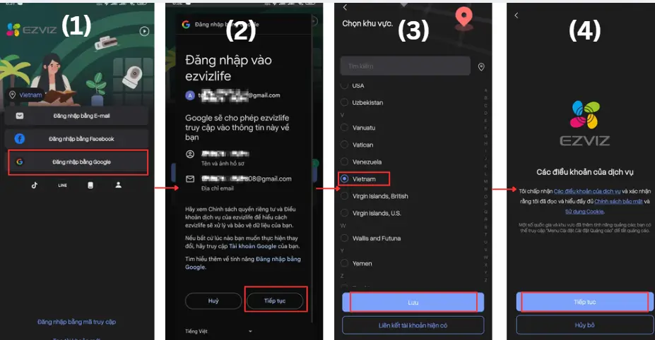 Đăng nhập tài khoản ezviz
