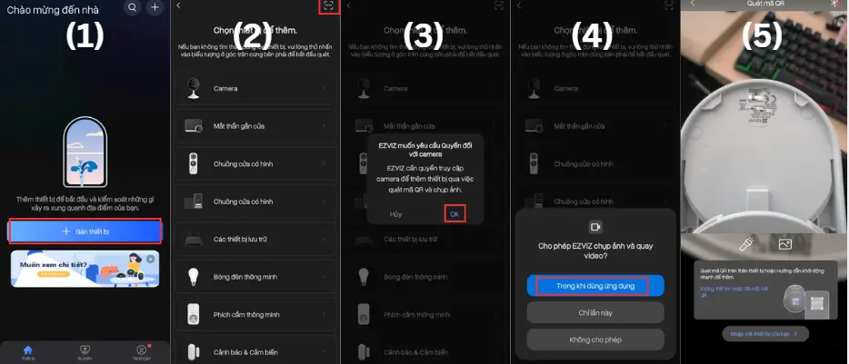 Quét mã QR camera ezviz