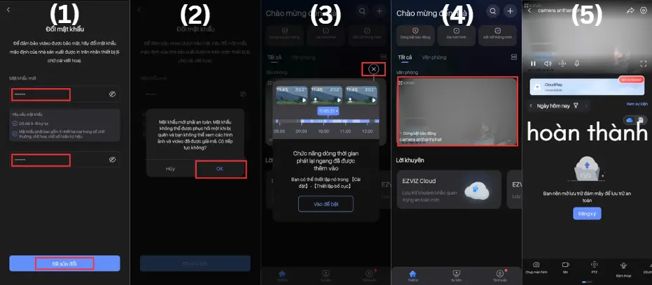 Hoàn tất cài đặt camera ezviz