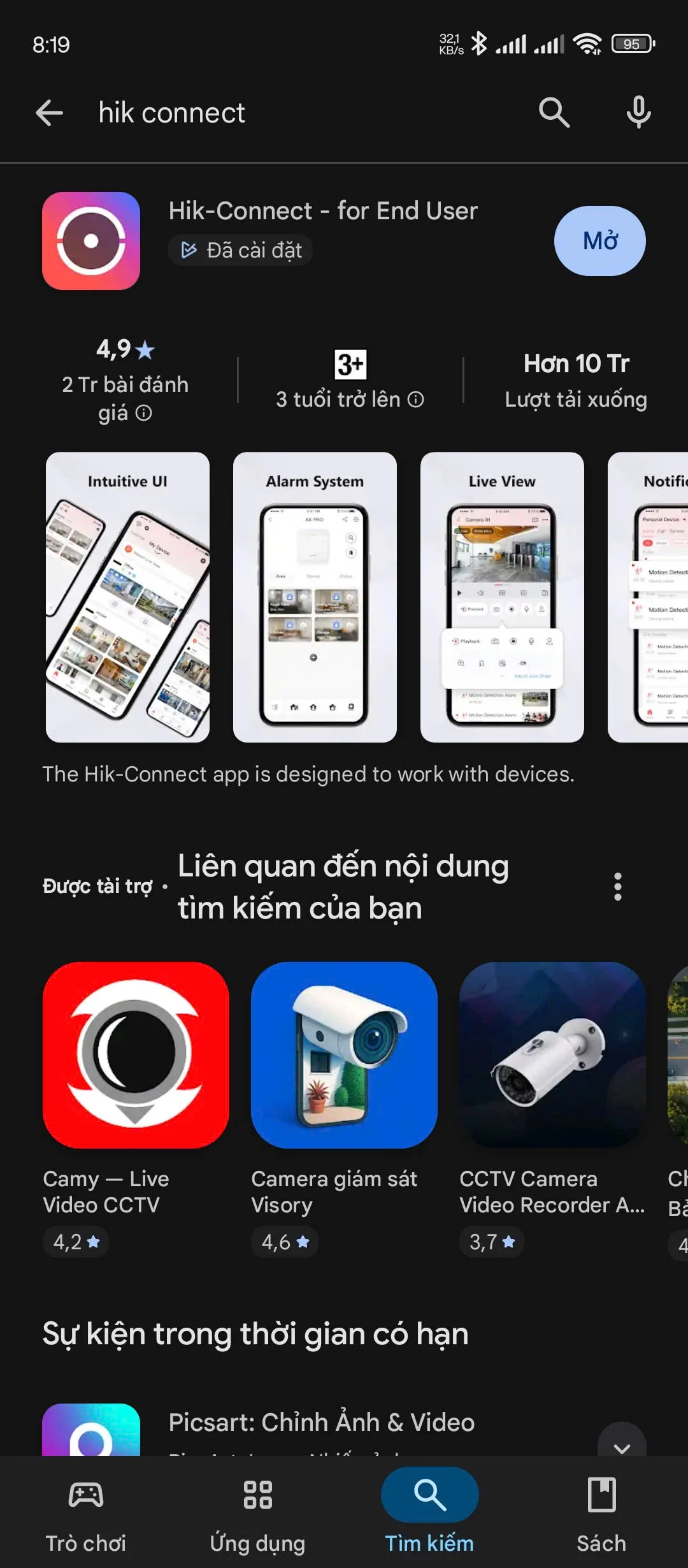 hướng dẫn tải app hikconnect trên điện thoại android