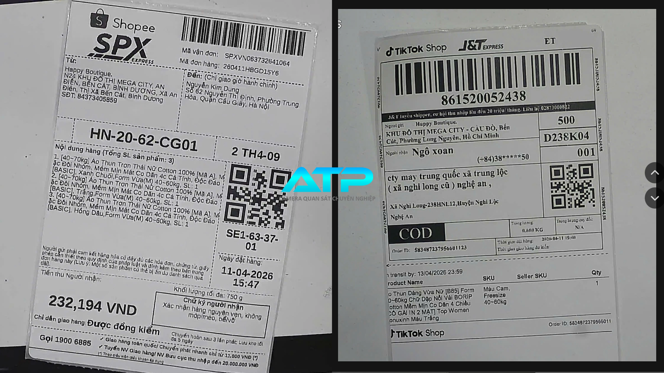 Camera Đọc Mã Vận Đơn Quay Đóng Gói