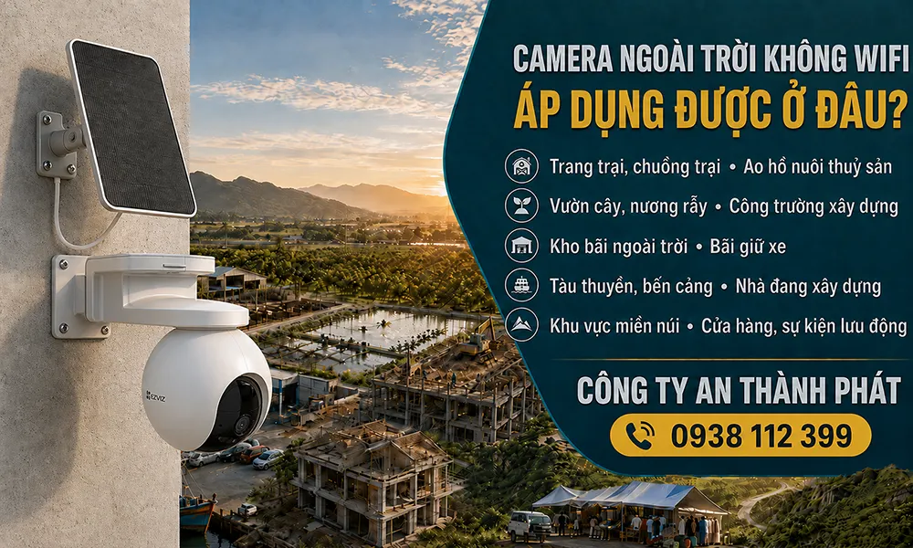 camera ngoài trời không wifi áp dụng được ở đâu