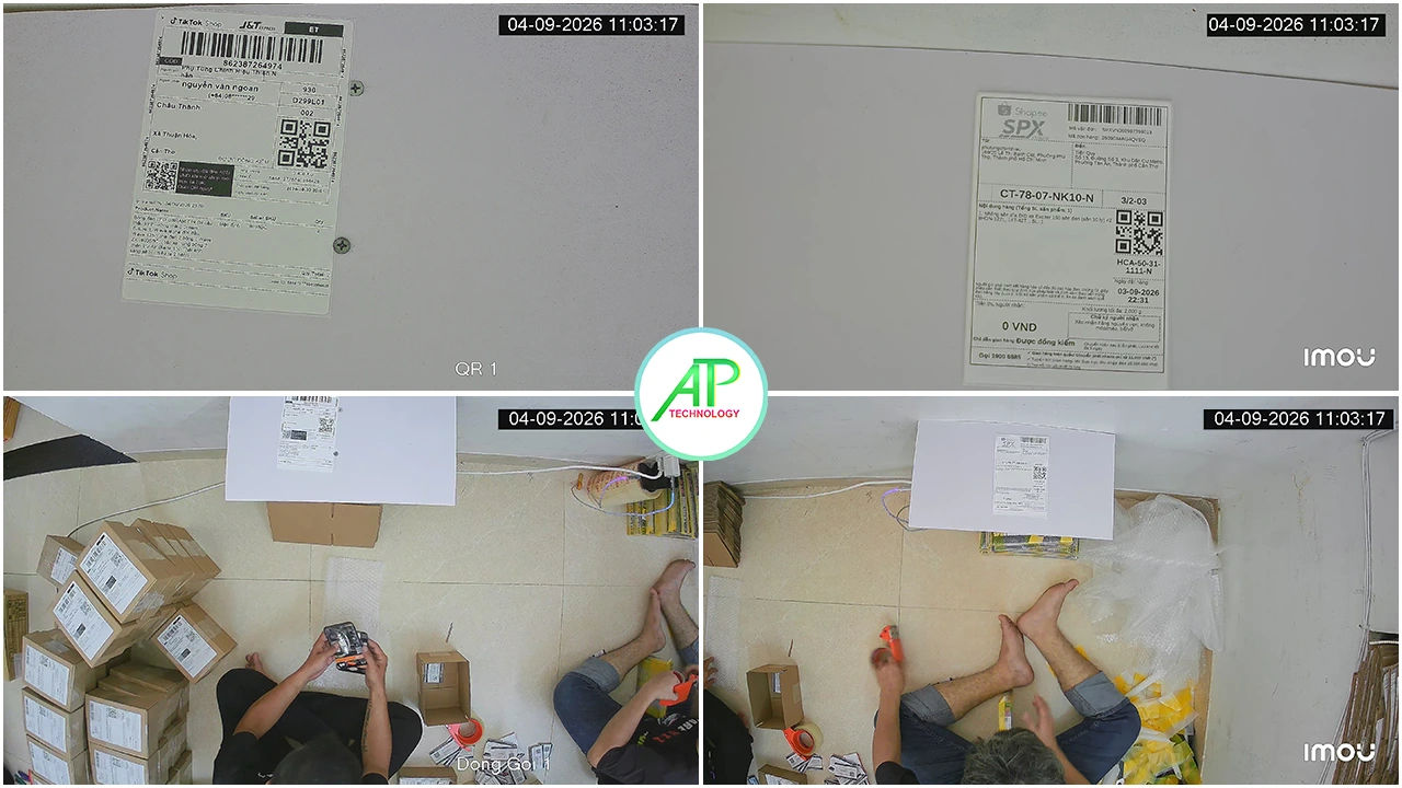 hình ảnh thực tế bộ camera soi mã vận đơn không mất phí hàng năm 