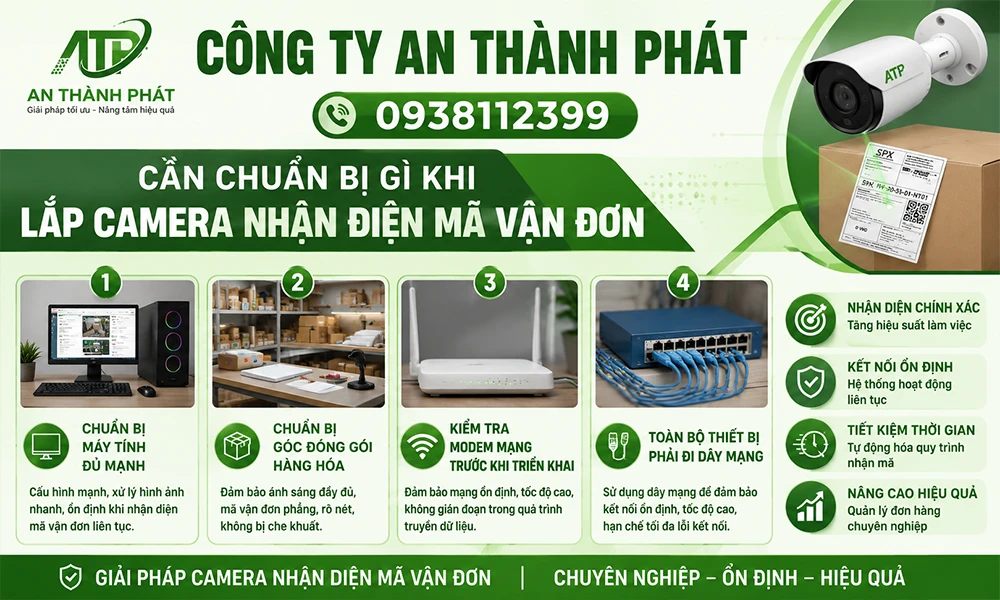 cần chuẩn bị gì khi lắp camera nhận diện mã vận đơn