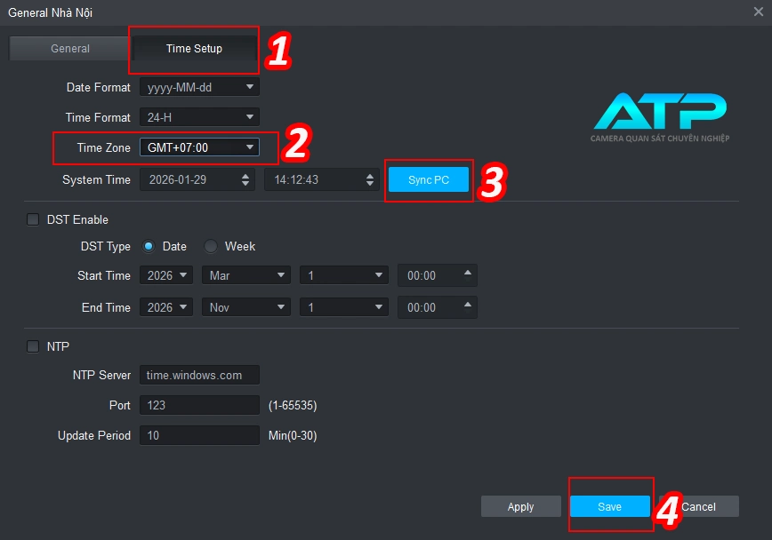 Cách Chỉnh Ngày Giờ Cho Camera Dahua