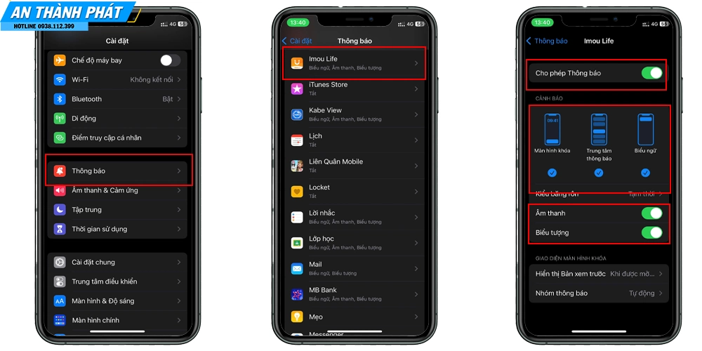Cách Bật Tắt Thông Báo Camera Imou Trên Điện Thoại