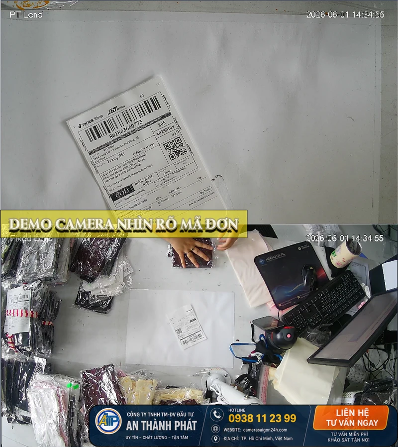 hinh ảnh demo camera quan sat rõ mã vận đơn tại bến tre