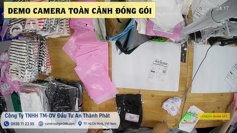 camera quan sát quay toàn cảnh đóng gói