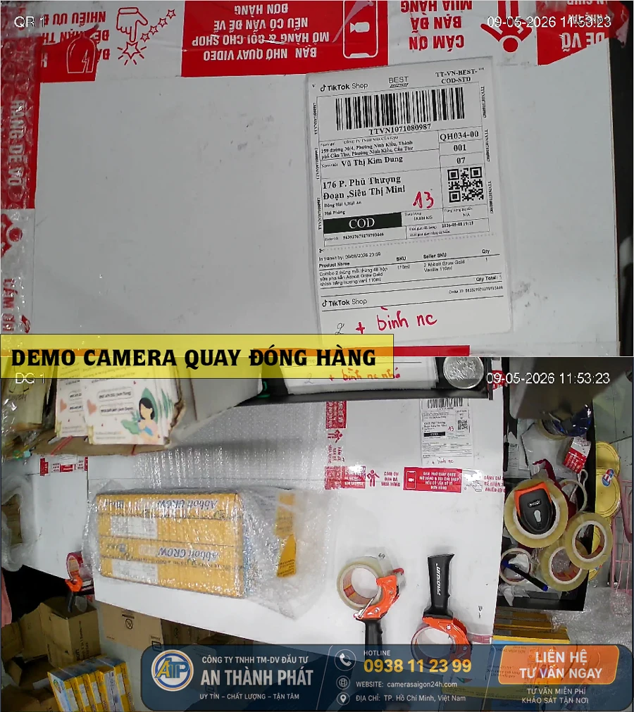 DEMO CAMERA QUAN SAT QUAY ĐÓNG HANG THỰC TẾ