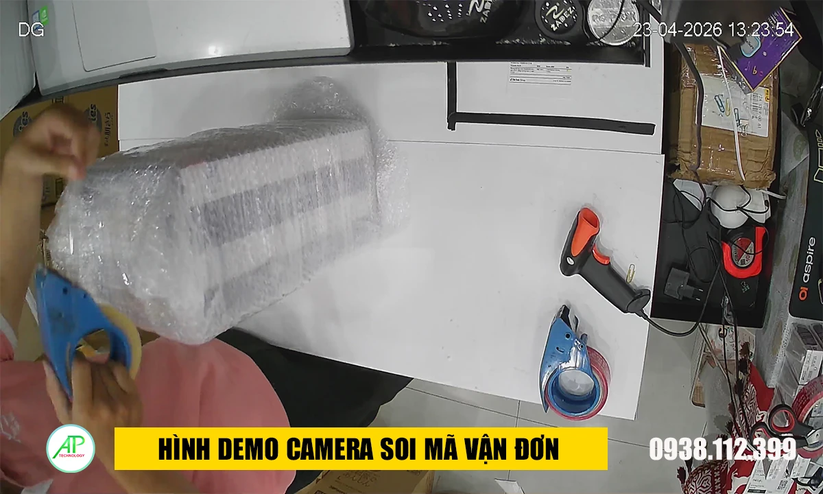 hình ảnh demo lắp đặt camera soi mã vận đơn khu vực miền Trung
