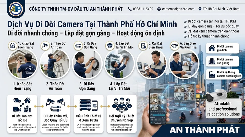 Dịch Vụ Di Dời Camera Tại Thành Phồ Hồ Chí Minh